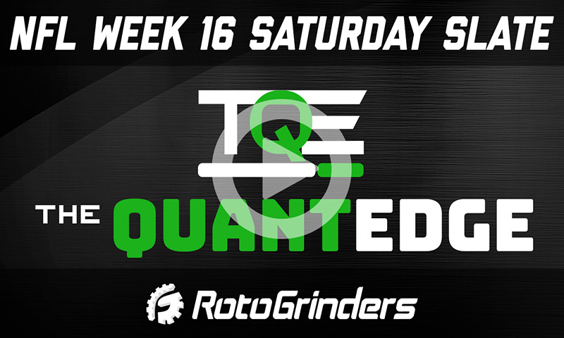 Week 16 NFL Saturday Analysis with The Quant Edge