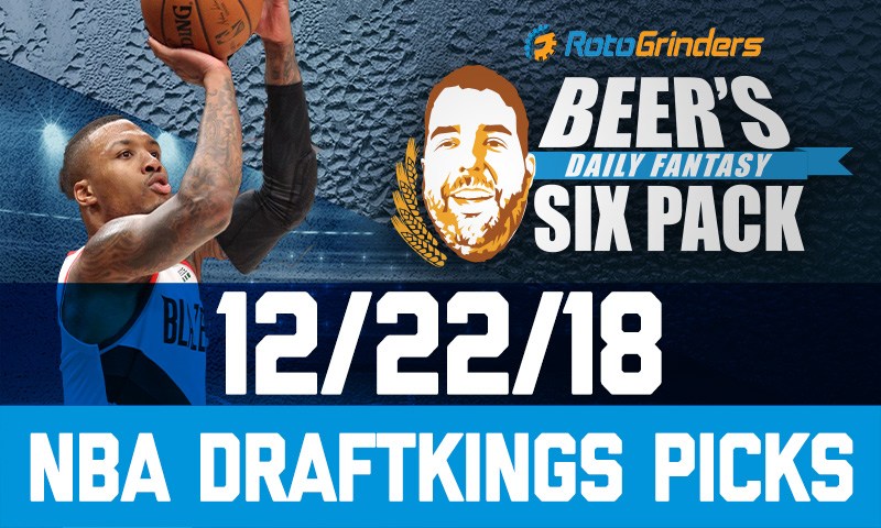DraftKings NBA Six-Pack: Saturday, December 22nd