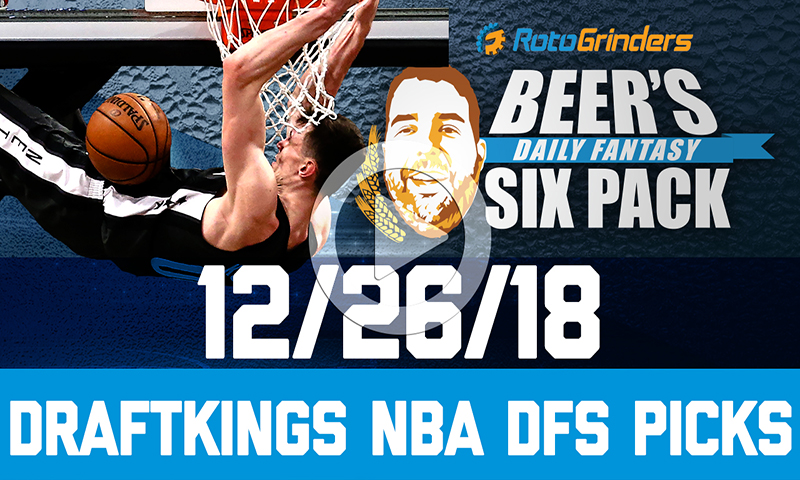 DraftKings NBA Six-Pack: Wednesday, December 26th