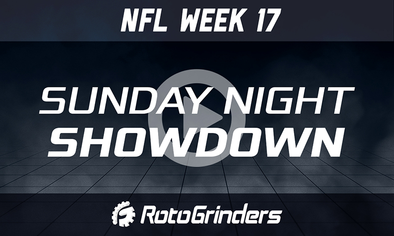 NFL Week 17 Sunday Night Showdown Lineup Builder