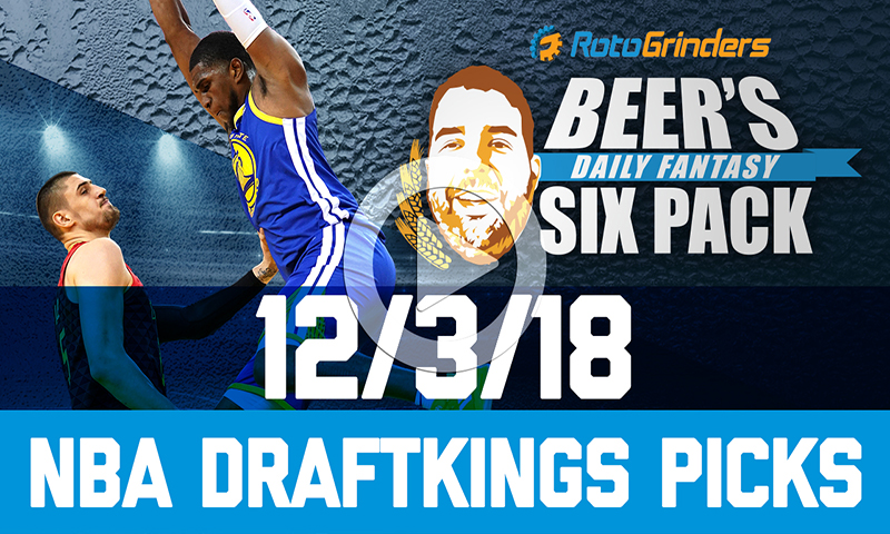 DraftKings NBA Six-Pack: Monday, December 3rd