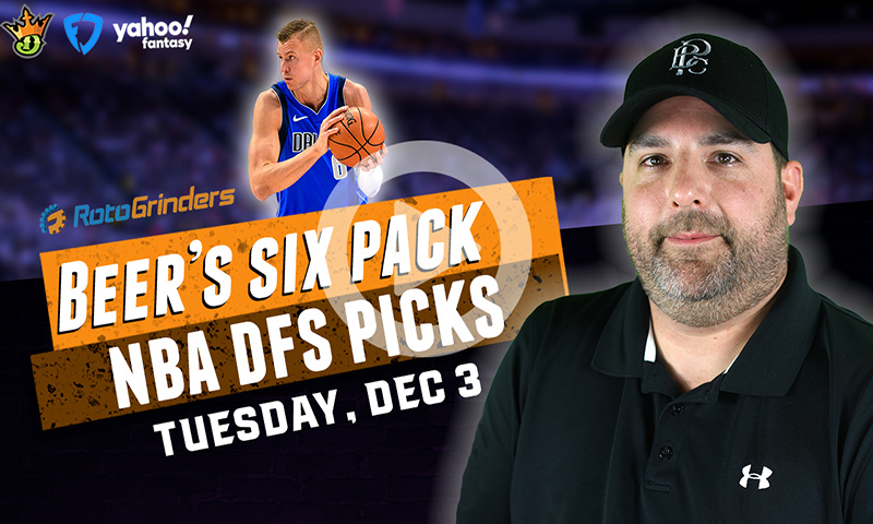 DraftKings, FanDuel and Yahoo NBA Six-Pack: Tuesday, December 3rd