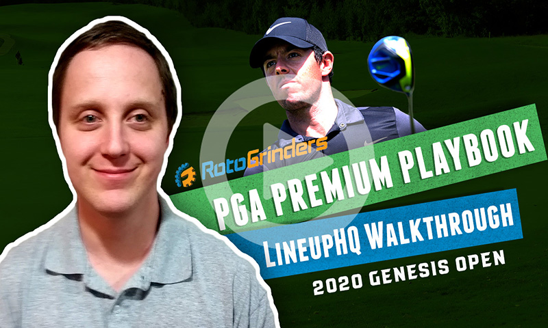 PGA LineupHQ Walkthrough: 2020 Genesis Invitational