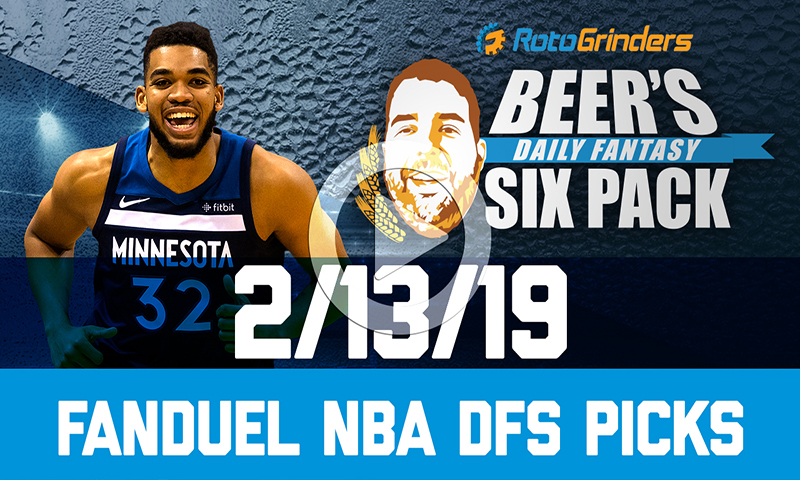 FanDuel NBA Six-Pack: Wednesday, February 13th