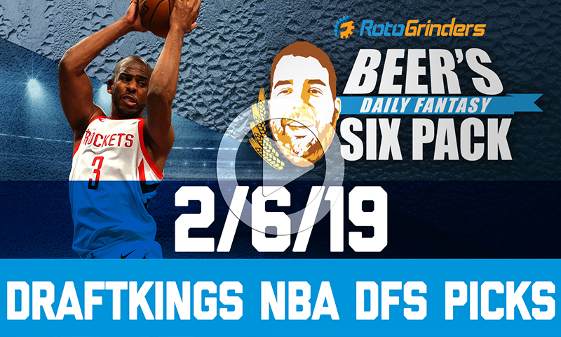DraftKings NBA Six-Pack: Wednesday, February 6th