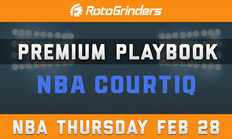 MrTuttle's Premium Playbook - CourtIQ: Thursday, February 28th