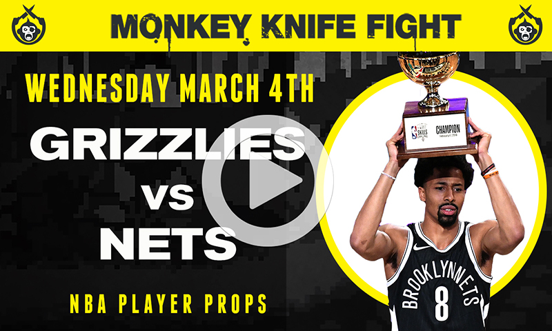NBA Player Props - Monkey Knife Fight: 3-4-20