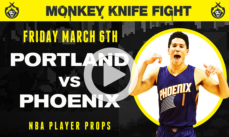 NBA Player Props - Monkey Knife Fight: 3-6-20