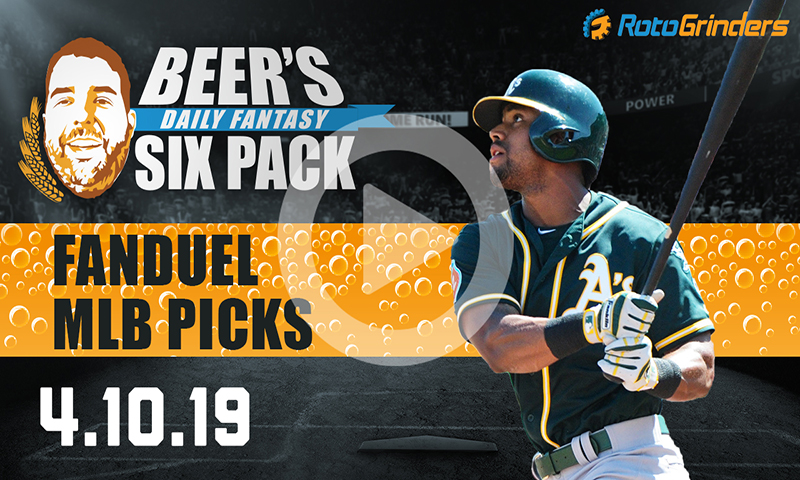 FanDuel MLB Six-Pack: Wednesday, April 10th
