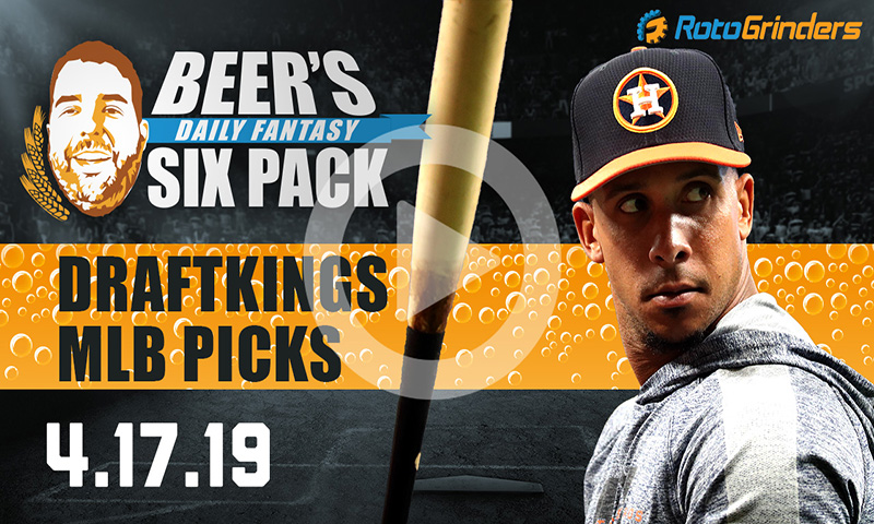 DraftKings MLB Six-Pack: Wednesday, April 17th