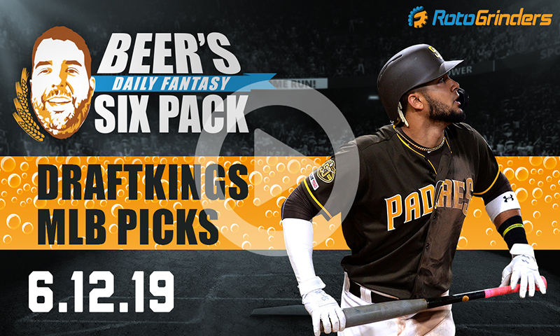 DraftKings MLB Six-Pack: Wednesday, June 12th