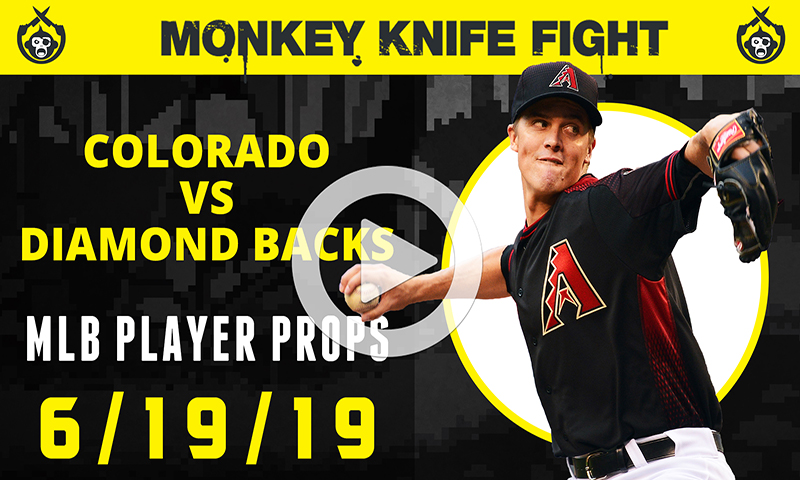 MLB Player Props - Monkey Knife Fight: Wednesday, June 19th