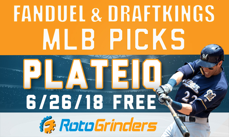 FanDuel & DraftKings PlateIQ: Tuesday, June 26th (FREE)