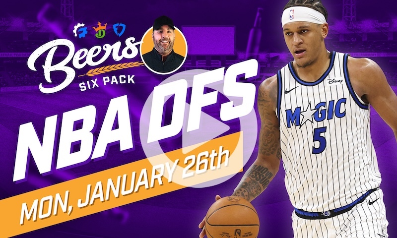 Beer's NBA DFS 6 Pack: Monday, January 26th