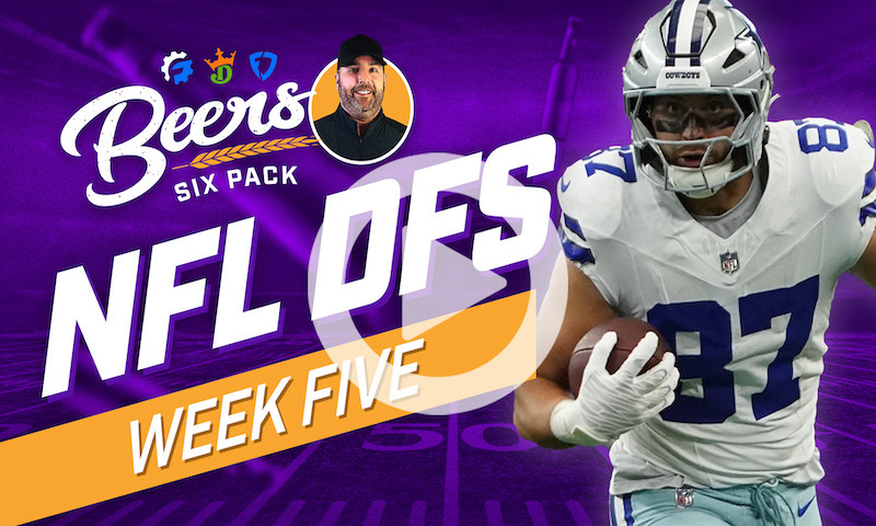 Beer's NFL DFS 6 Pack: Week 5