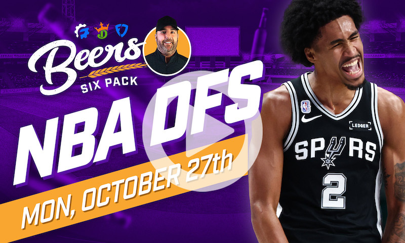 Beer's NBA DFS 6 Pack: Monday, October 27th
