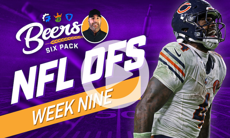 Beer's NFL DFS 6 Pack: Week 9