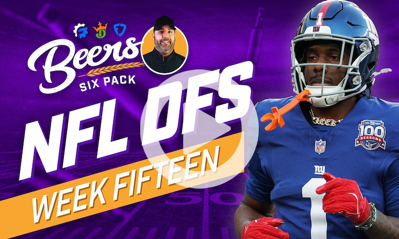 Beer's NFL DFS Six Pack: Week 15