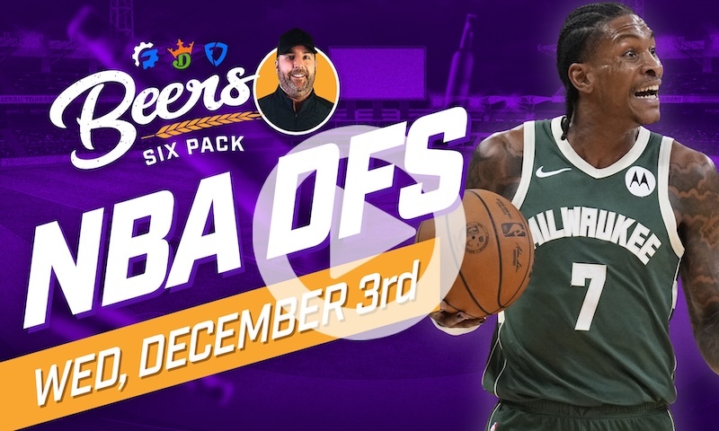 Beer's NBA DFS 6 Pack: Wednesday, December 3rd