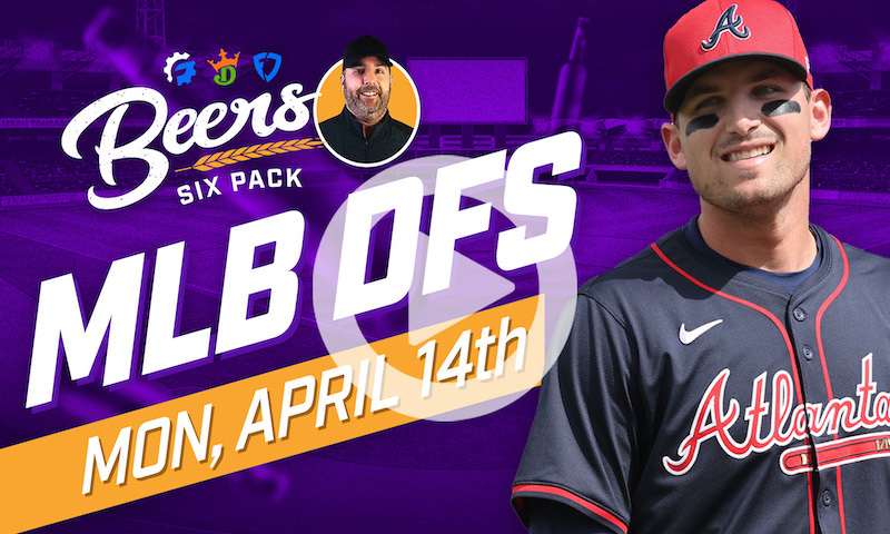 Beer's MLB DFS 6 Pack: Monday, April 14th