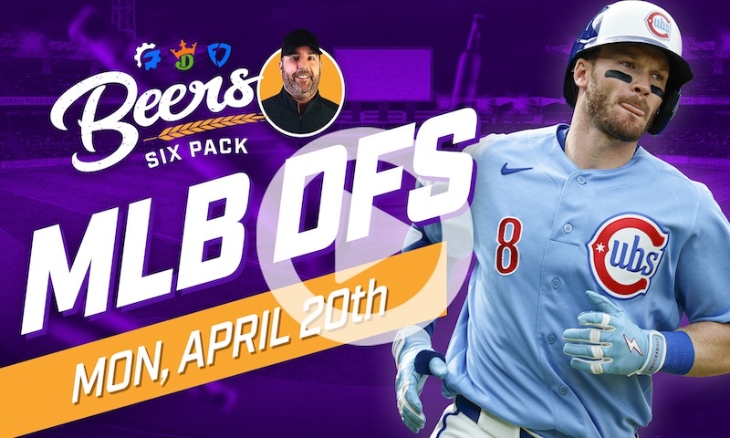 Beer's MLB DFS 6 Pack: Monday, April 20th