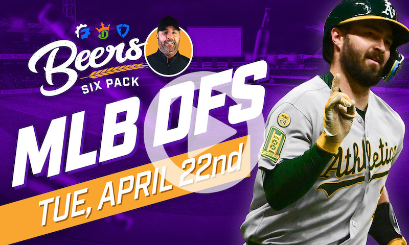 Beer's MLB DFS 6 Pack: Tuesday, April 22nd