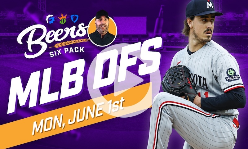 Beer's MLB DFS 6 Pack: Monday, June 1st
