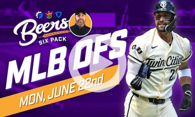Beer's MLB DFS 6 Pack: Monday, June 22nd
