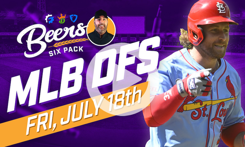 Beer's MLB DFS 6 Pack: Friday, July 18th