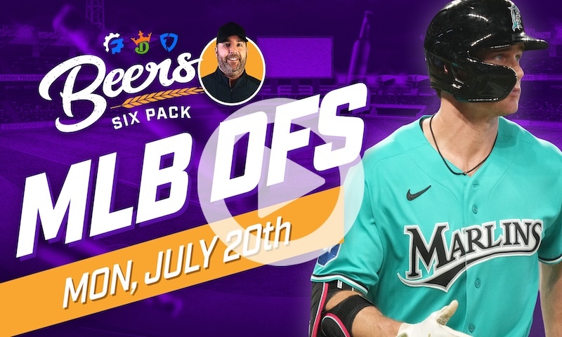 Beer's MLB DFS 6 Pack: Monday, July 20th