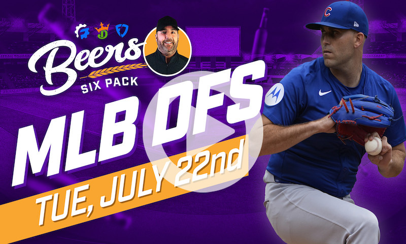 Beer's MLB DFS 6 Pack: Tuesday, July 22nd