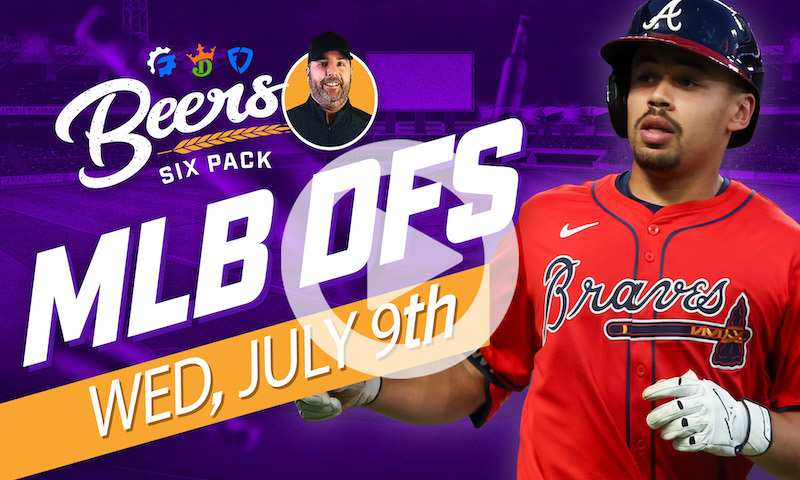 Beer's MLB DFS 6 Pack: Wednesday, July 9th