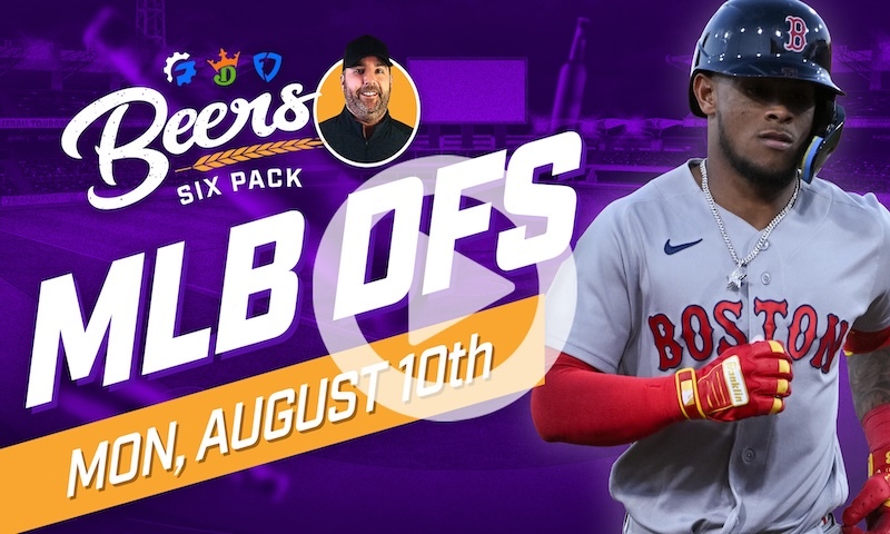 Beer's MLB DFS 6 Pack: Monday, August 10th