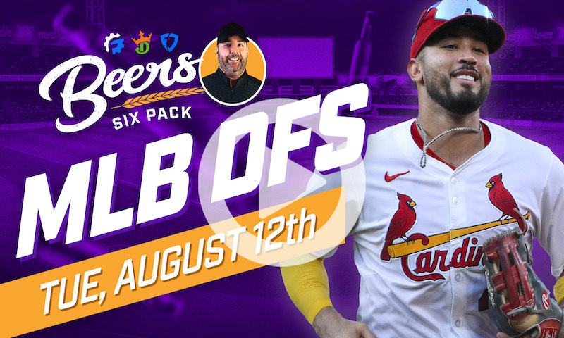 Beer's MLB DFS 6 Pack: Tuesday, August 12th