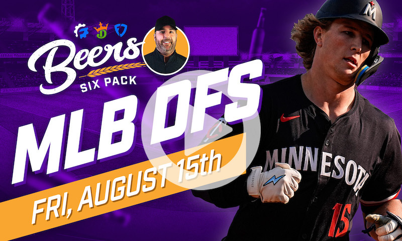 Beer's MLB DFS 6 Pack: Friday, August 15th
