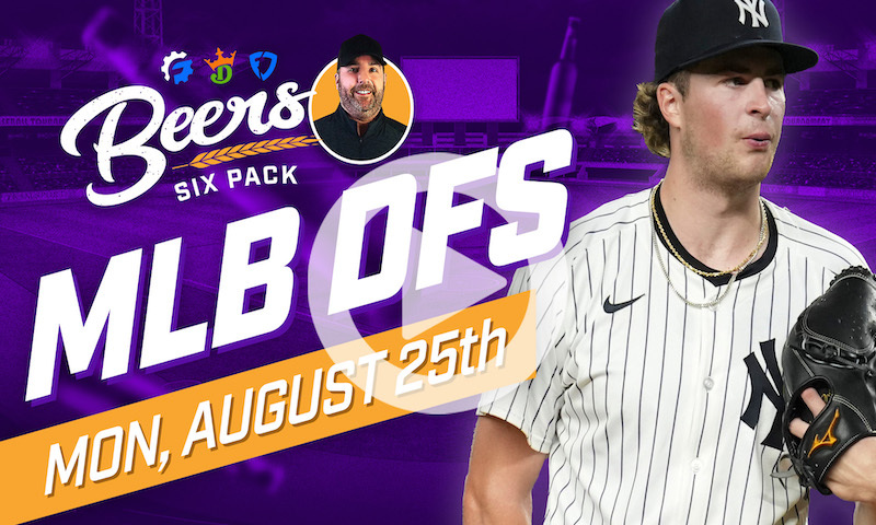 Beer's MLB DFS 6 Pack: Monday, August 25th