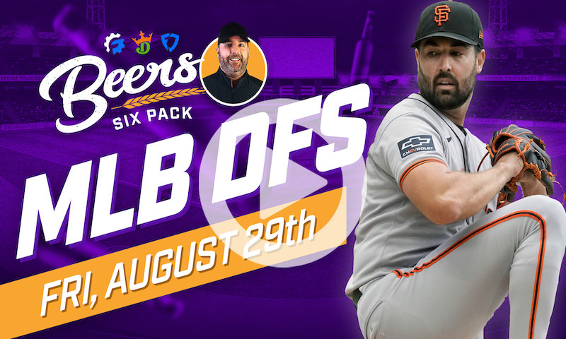 Beer's MLB DFS 6 Pack: Friday, August 29th