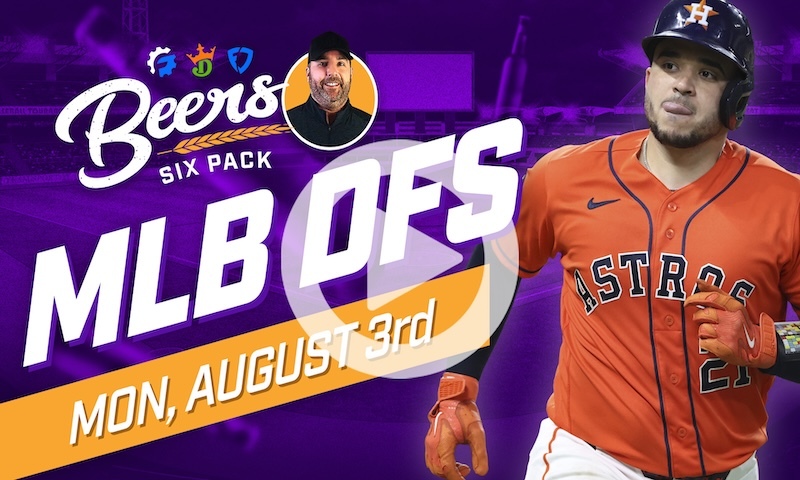Beer's MLB DFS 6 Pack: Monday, August 3rd