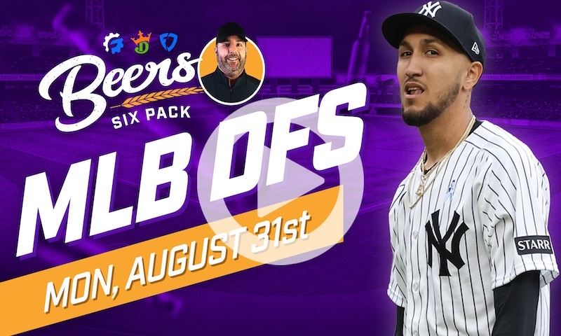 Beer's MLB DFS 6 Pack: Monday, August 31st
