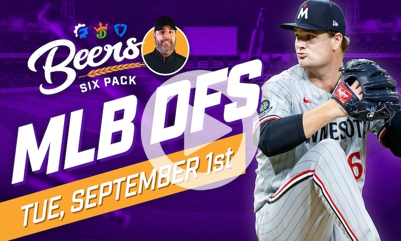 Beer's MLB DFS 6 Pack: Tuesday, September 1st