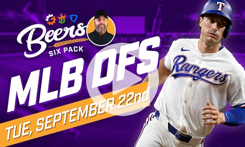 Beer's MLB DFS 6 Pack: Tuesday, September 22nd