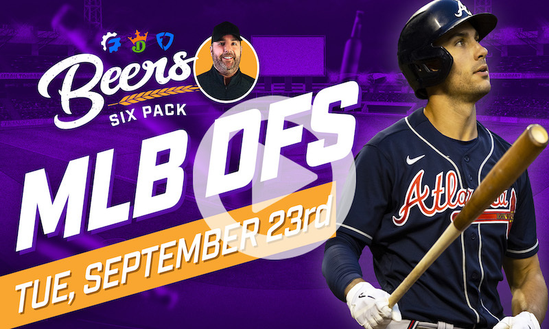 Beer's MLB DFS 6 Pack: Tuesday, September 23rd