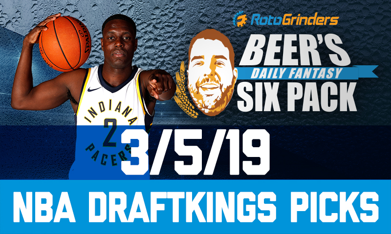 DraftKings NBA Six-Pack: Tuesday, March 5th