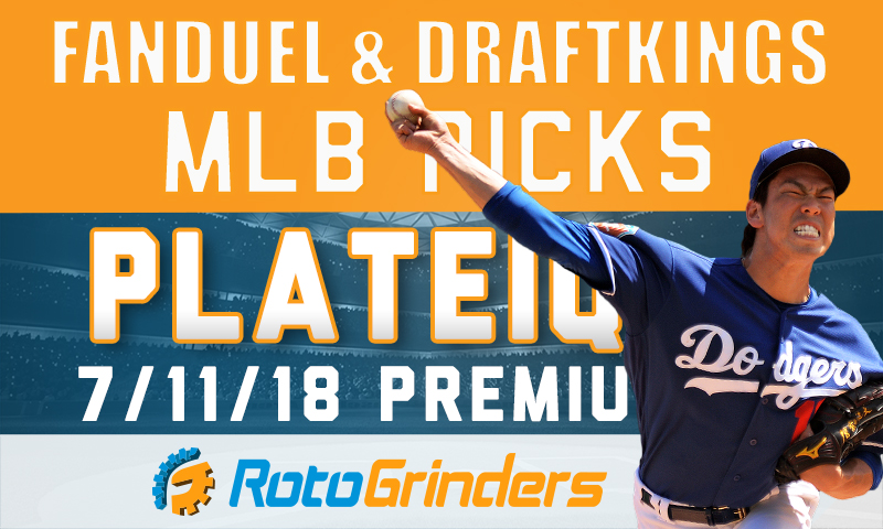 FanDuel & DraftKings PlateIQ: Wednesday, July 11th