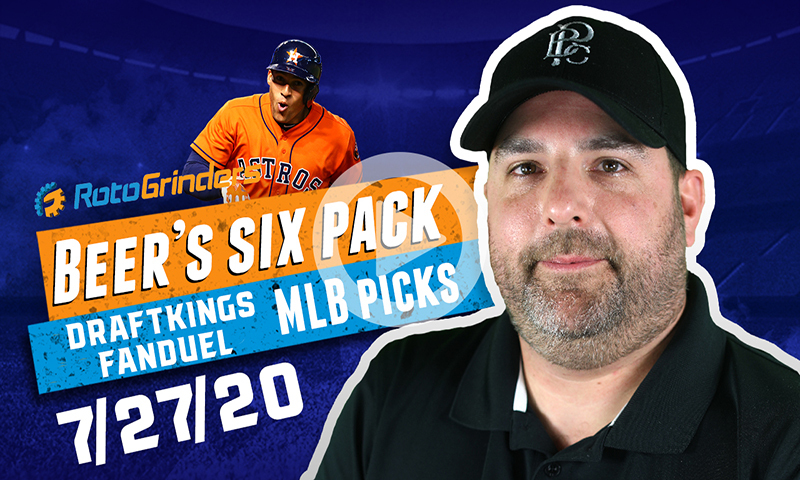 DraftKings and FanDuel MLB Six-Pack: Monday, July 27th