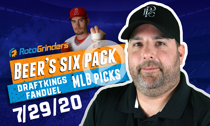 DraftKings and FanDuel MLB Six-Pack: Wednesday, July 29th