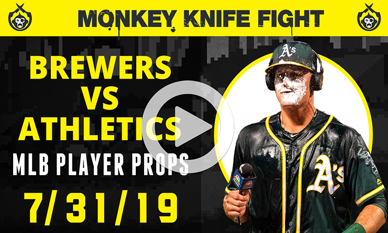 MLB Player Props - Monkey Knife Fight: Wednesday, July 31st