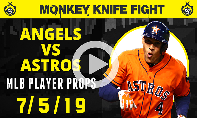 MLB Player Props - Monkey Knife Fight: Friday, July 5th