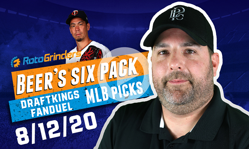 DraftKings and FanDuel MLB Six-Pack: Wednesday, August 12th