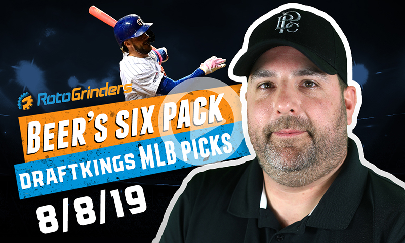 DraftKings MLB Six-Pack: Thursday, August 8th